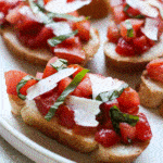 Bruschetta with Tomatoes, Basil and Balsamic Vinegar