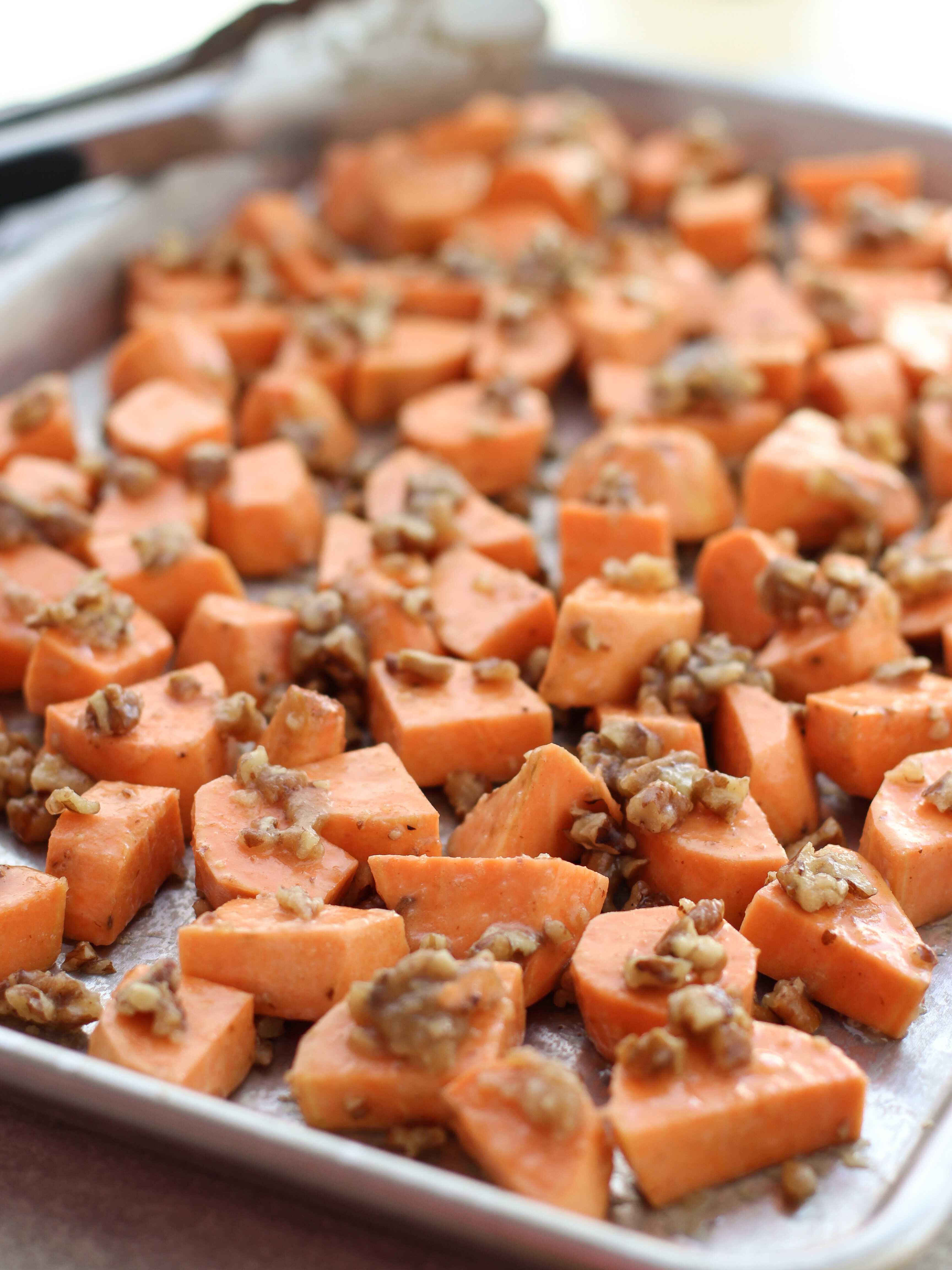 Brown Sugar Pecan Roasted Sweet Potatoes