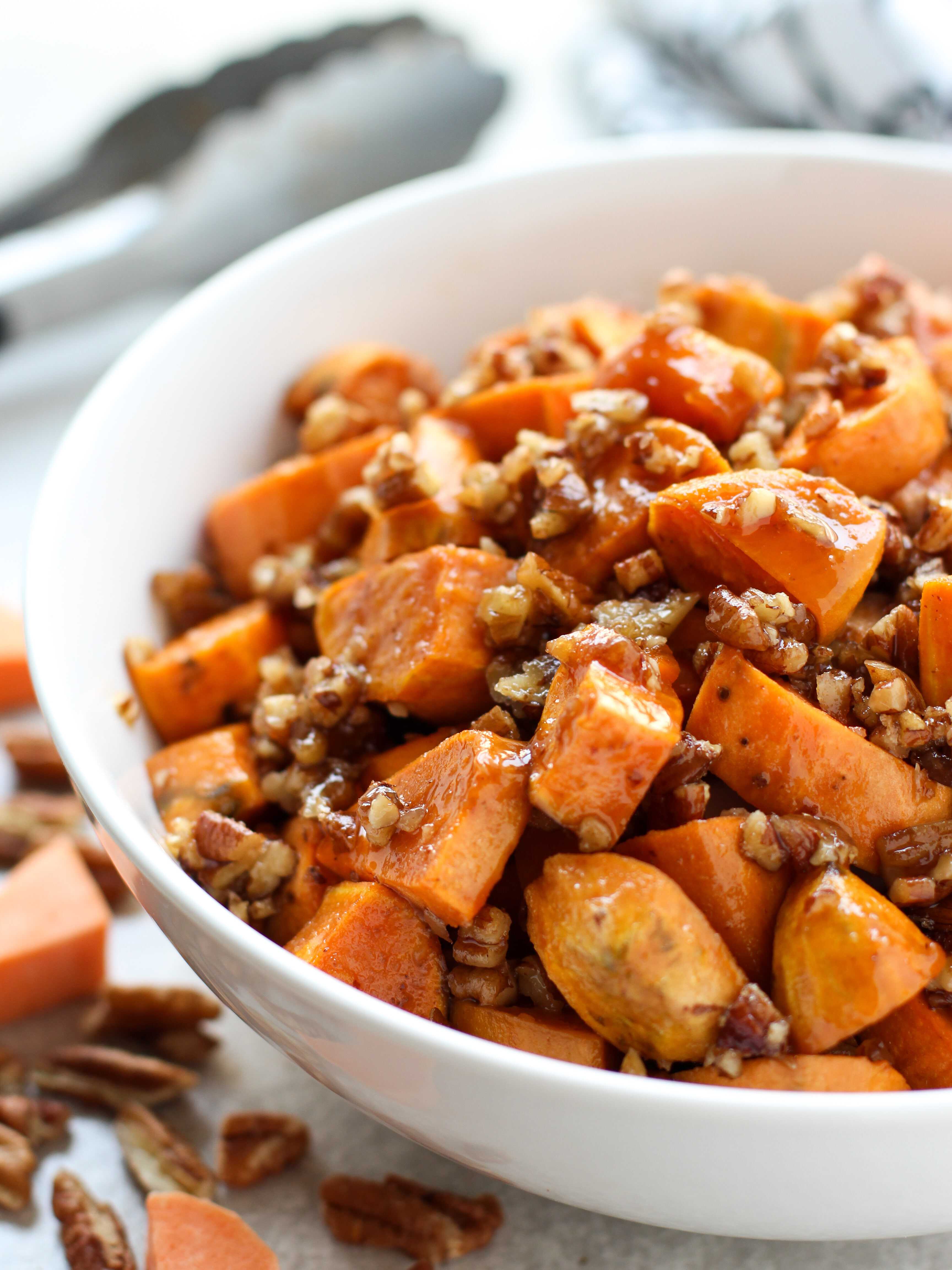 Brown Sugar Pecan Roasted Sweet Potatoes