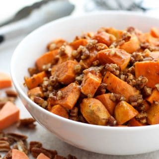 Brown Sugar Pecan Roasted Sweet Potatoes