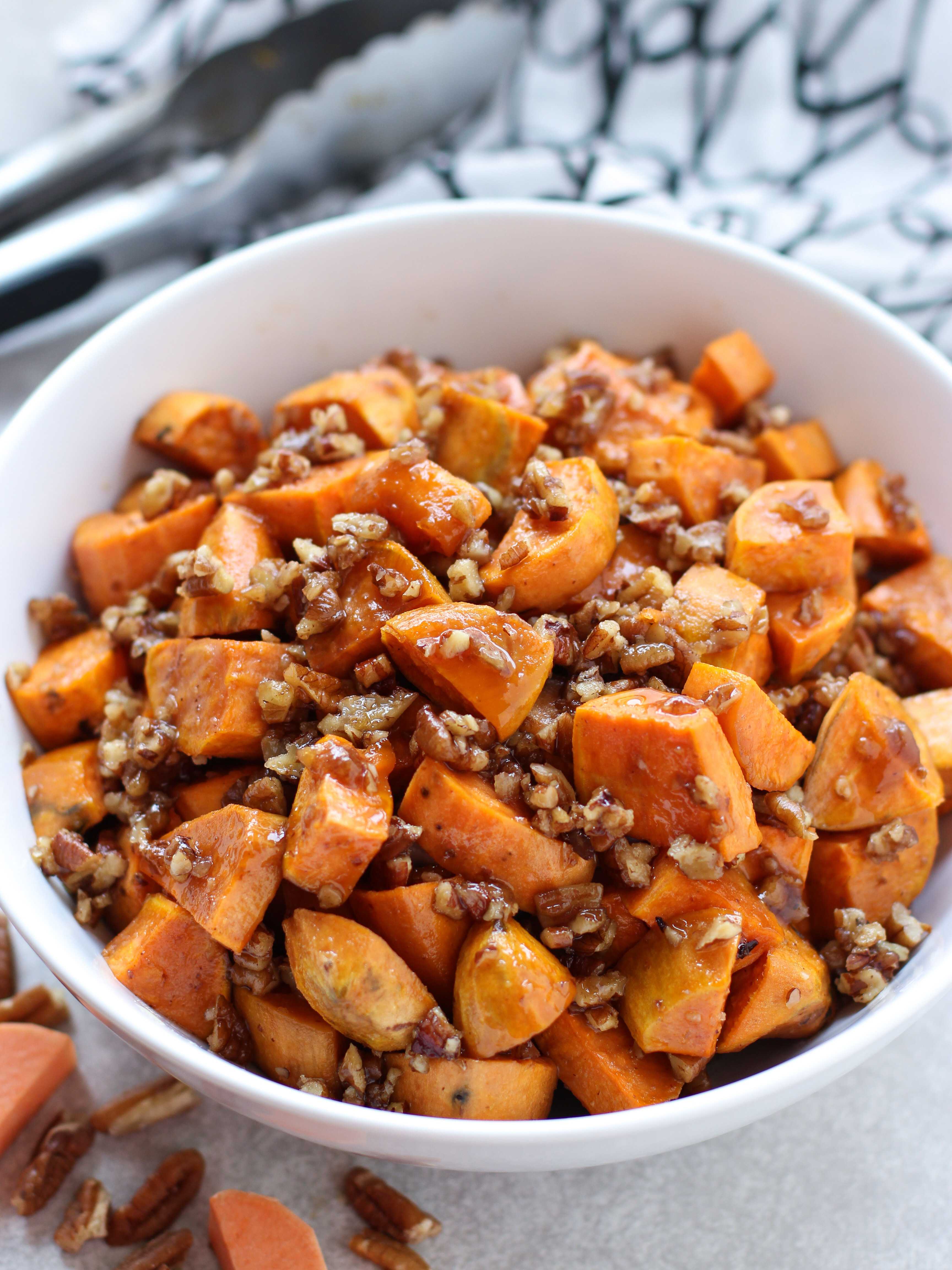 Brown Sugar Pecan Roasted Sweet Potatoes