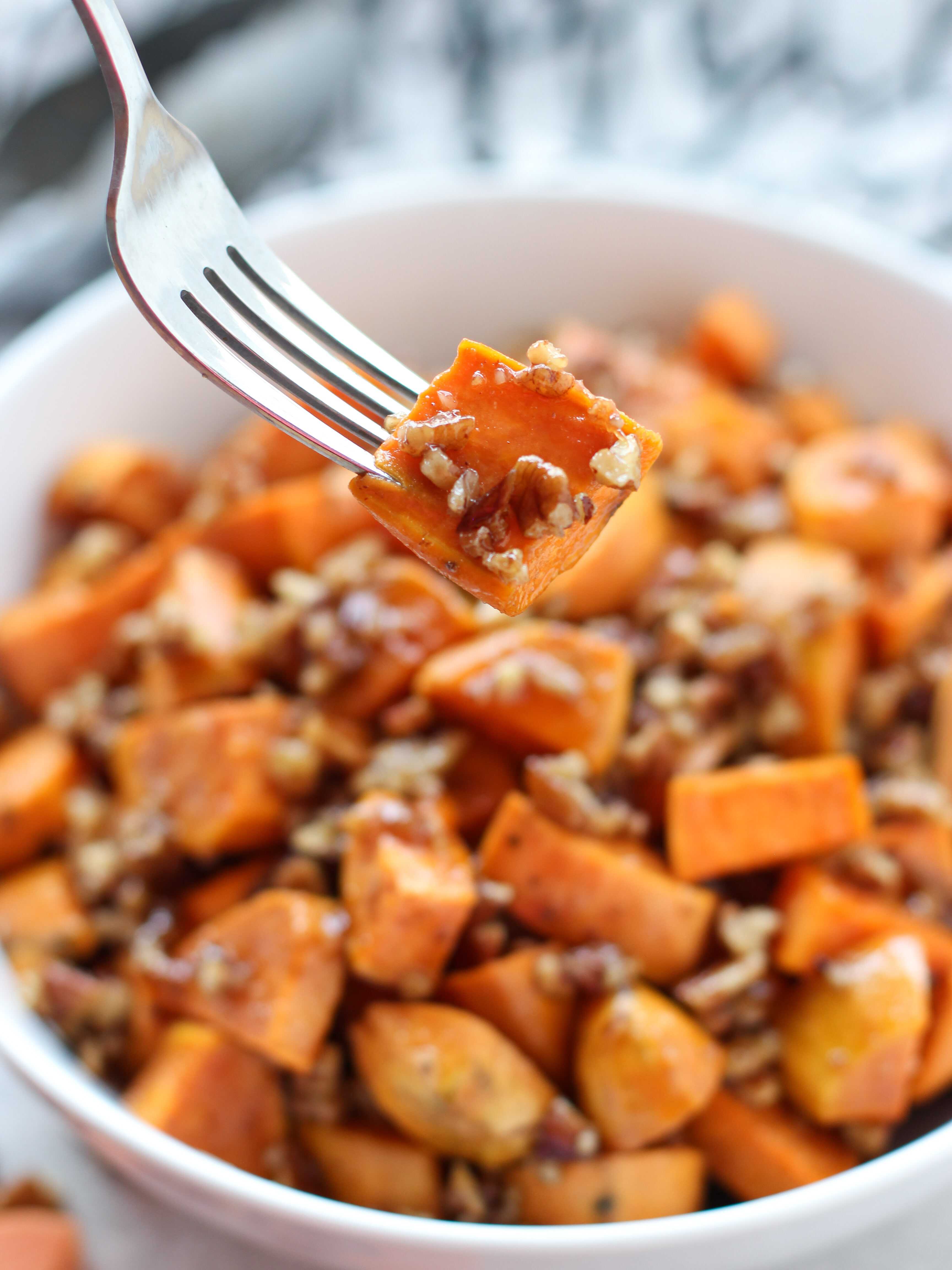 Brown Sugar Pecan Roasted Sweet Potatoes