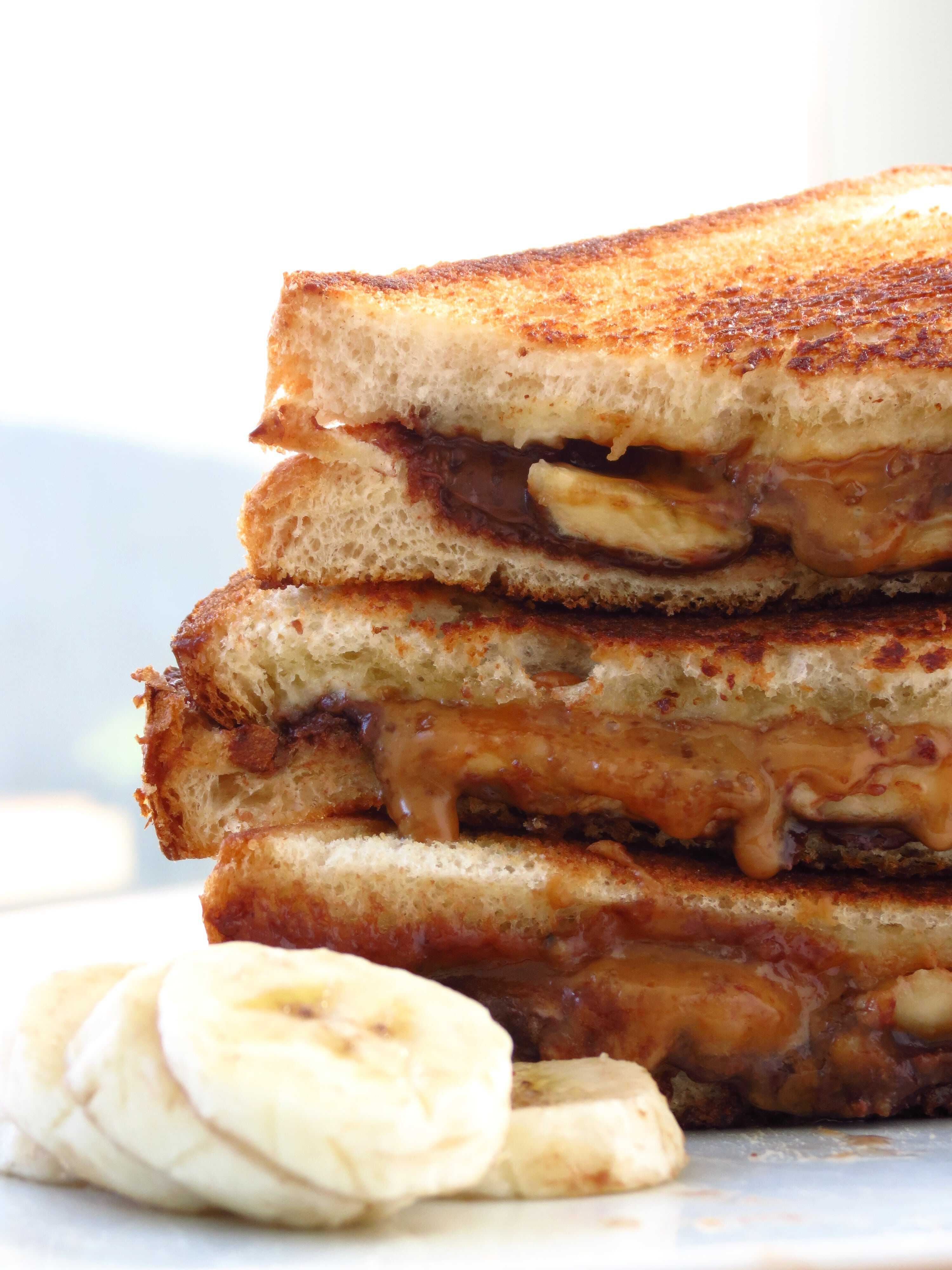 Nutella Cookie Butter Banana Grilled Cheese