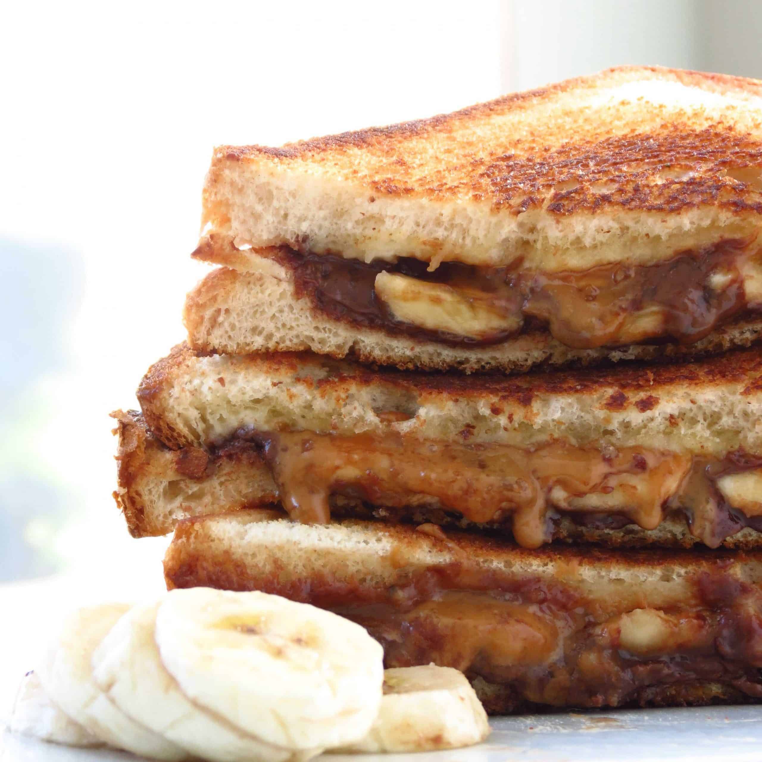 Nutella Cookie Butter Banana Grilled Cheese