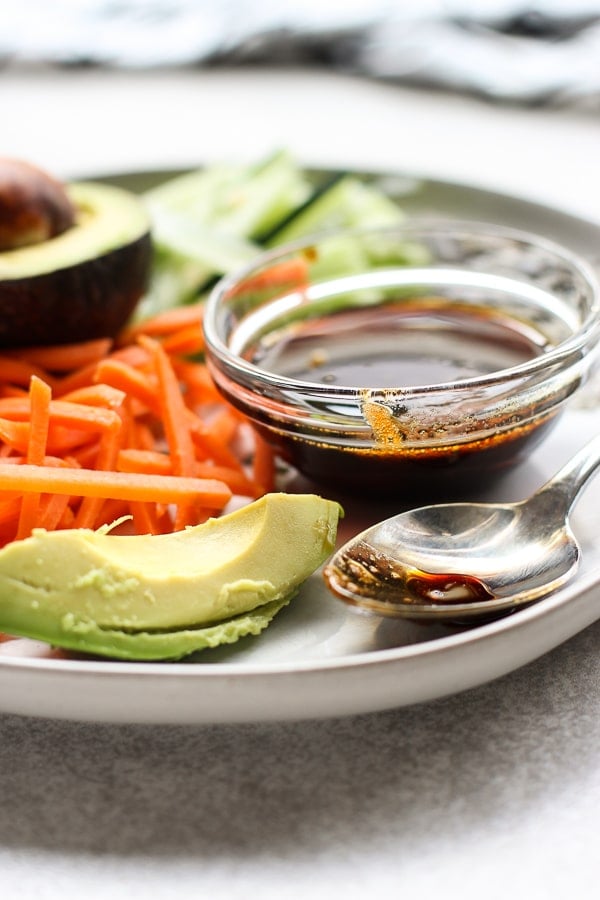 Garnishes for Baked Salmon Sushi Bowl