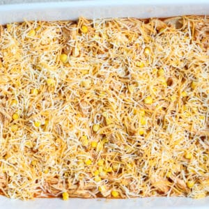 Layering Chicken Enchilada Casserole