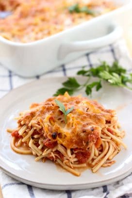 Cheesy Tomato Chicken Spaghetti