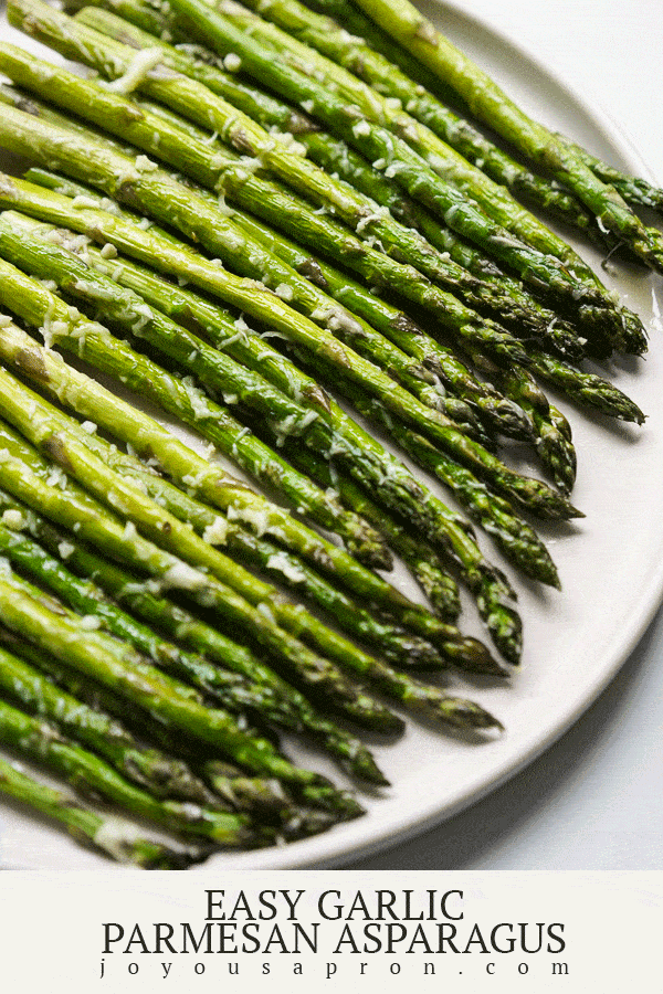 Garlic Parmesan Asparagus - easy, light, healthy and delicious vegetable side dish! Perfect for the Thanksgiving and Christmas holidays or dinner any day! Takes only 15 minutes to make! This asparagus side is filled with great flavors and textures. via @joyousapron