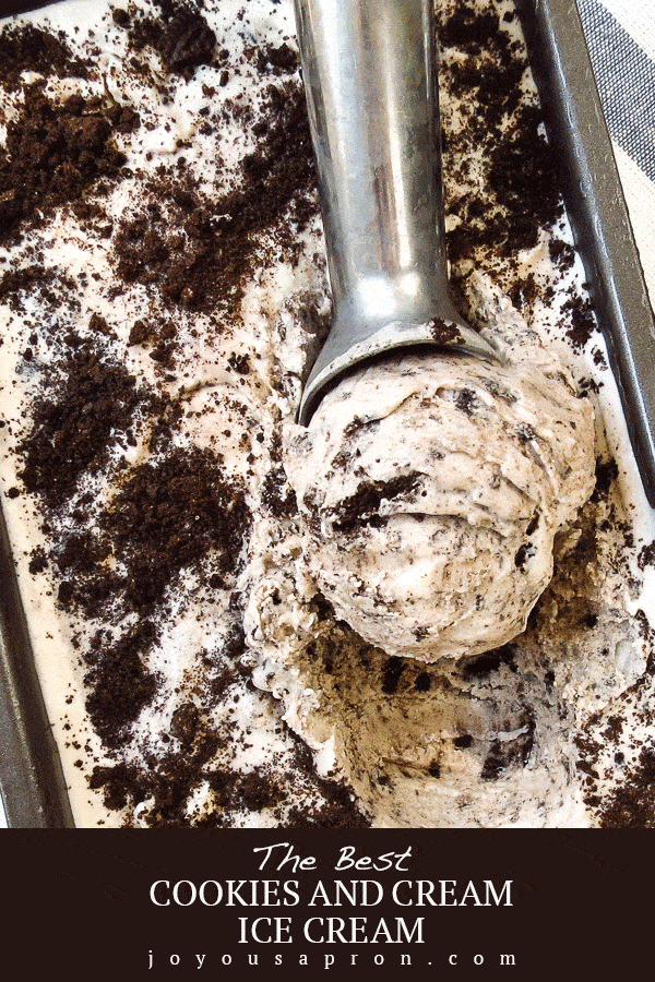 The Best Cookies and Cream Ice Cream Pinterest Pin