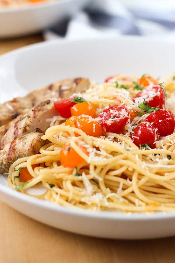 Cherry Tomato and Basil Pasta with Chicken