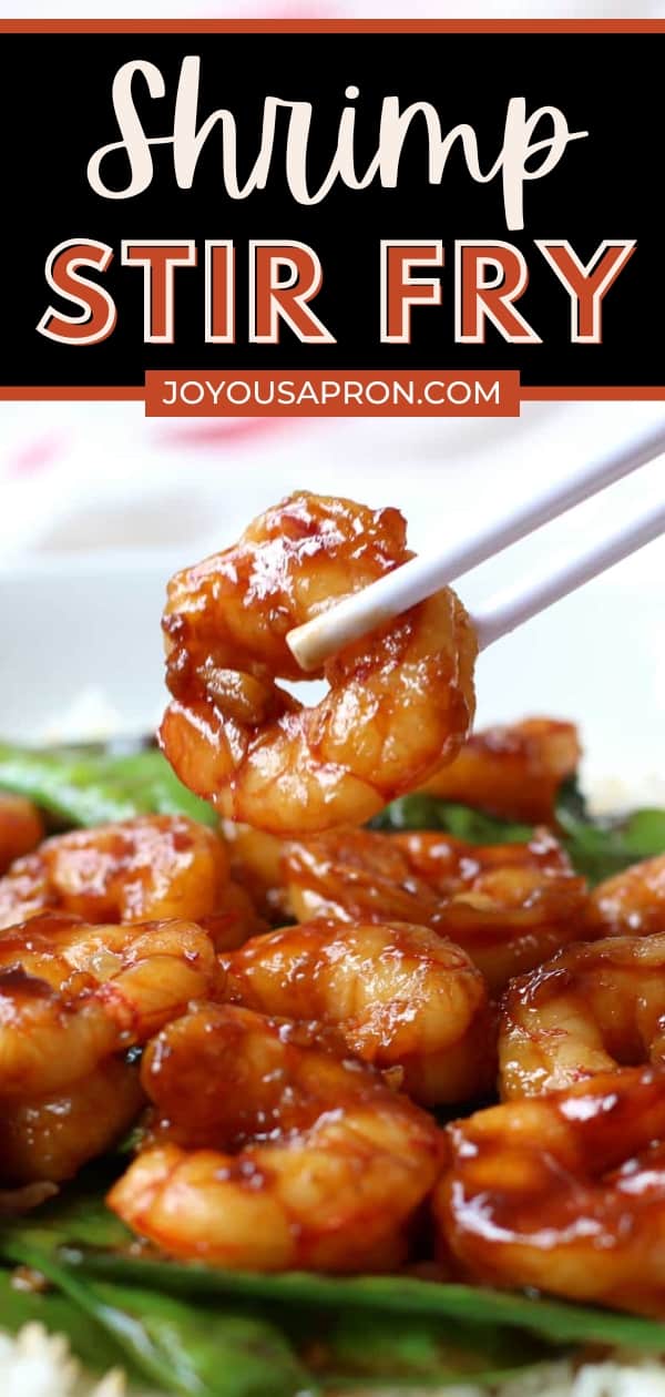 Shrimp Stir Fry - basic Asian shrimp stir fry with snow peas, smothered with a savory and sweet sauce with an umami quality. Dinner in 15 minutes! So good, you will never look at takeout the same way again! via @joyousapron