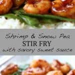 Shrimp and Snow Peas Stir Fry with Savory Sweet Sauce