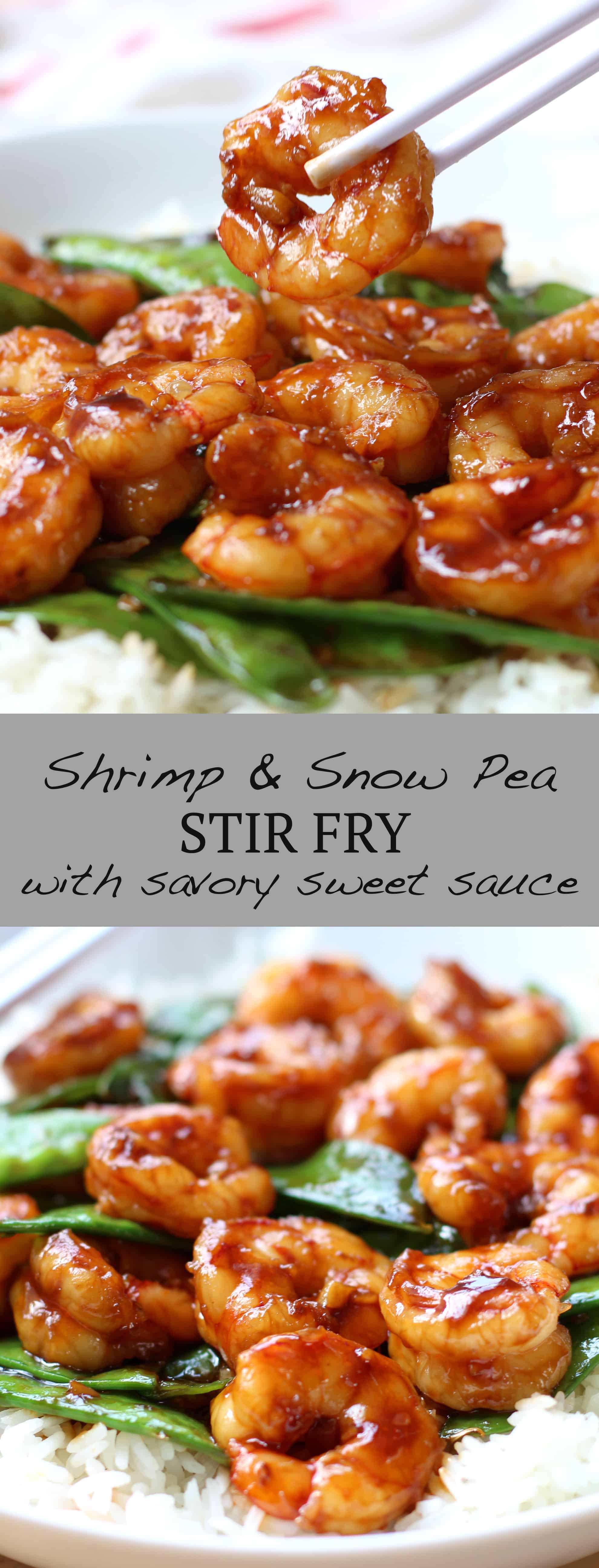 Shrimp Stir Fry - basic Asian shrimp stir fry with snow peas, smothered with a savory and sweet sauce with an umami quality. Dinner in 15 minutes! So good, you will never look at takeout the same way again! via @joyousapron