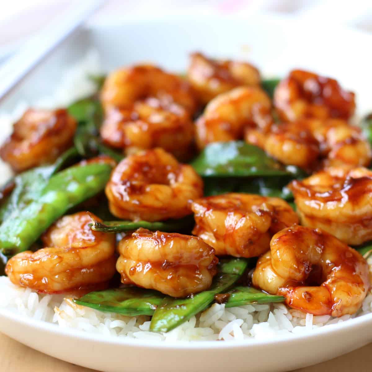 Shrimp and Snow Peas Stir Fry with Savory Sweet Sauce