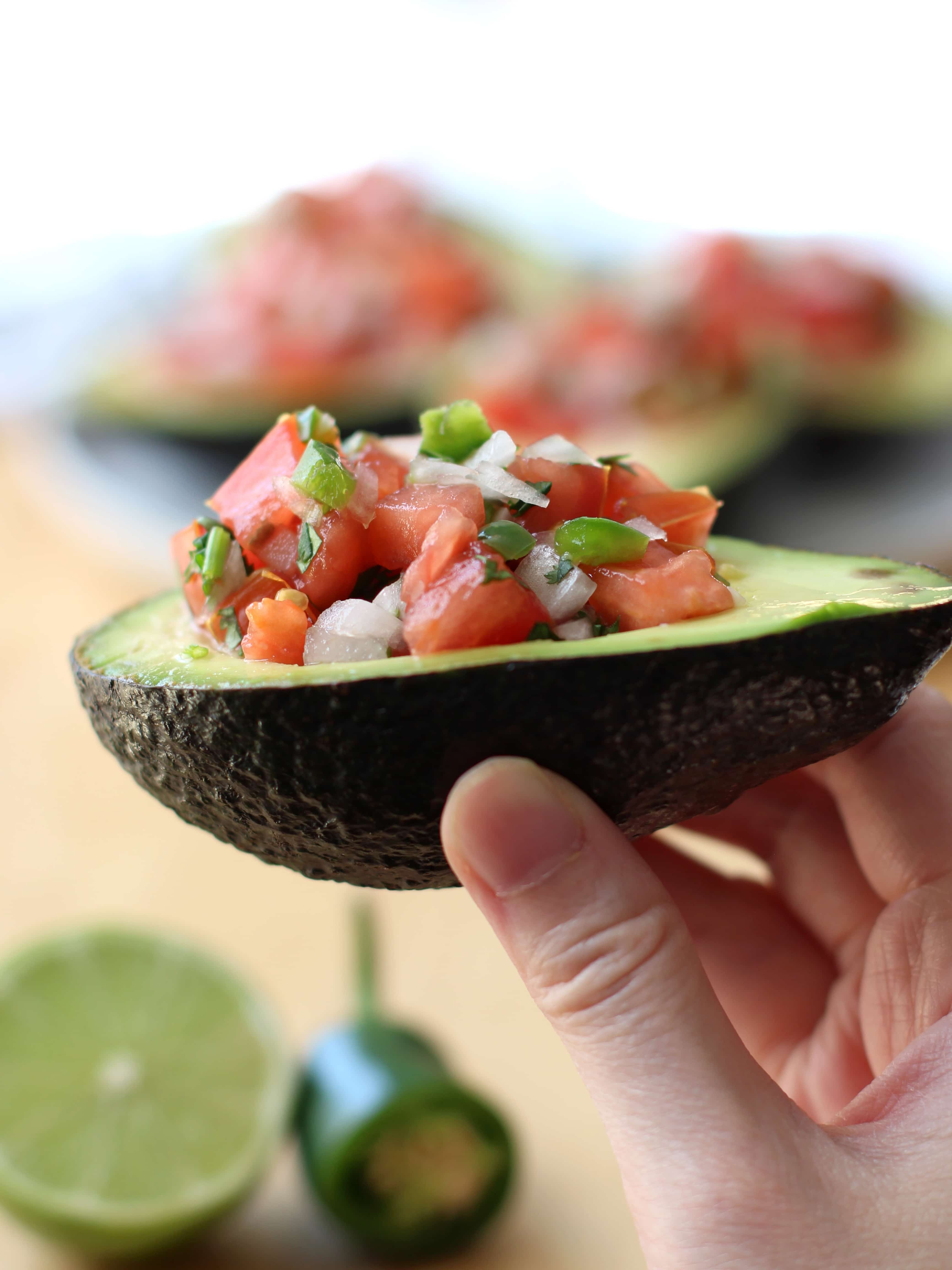 Pico de Gallo Stuffed Avocado