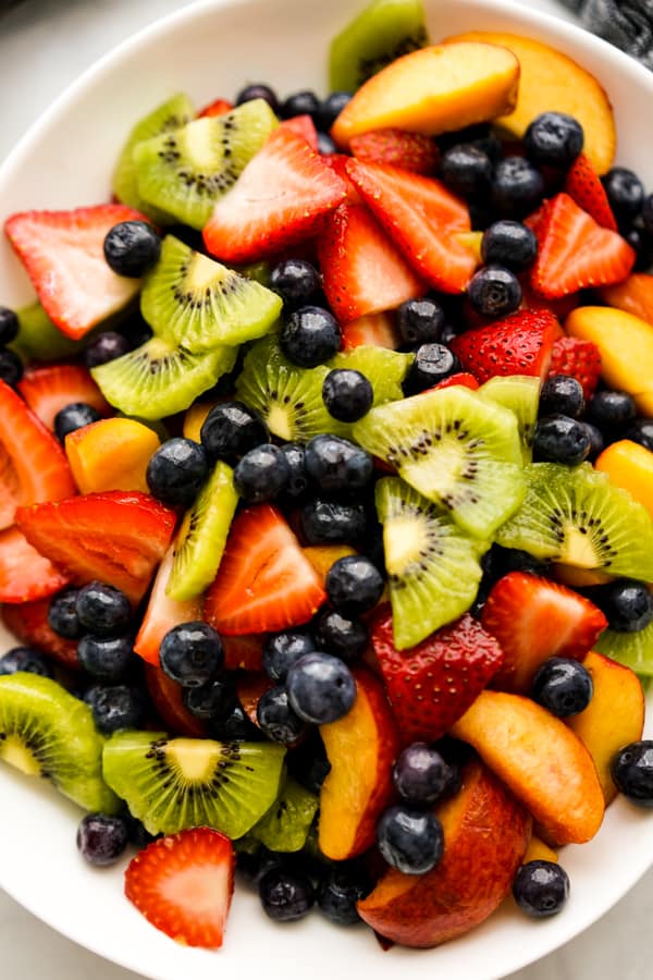 Fruit Salad with Honey Lime Dressing