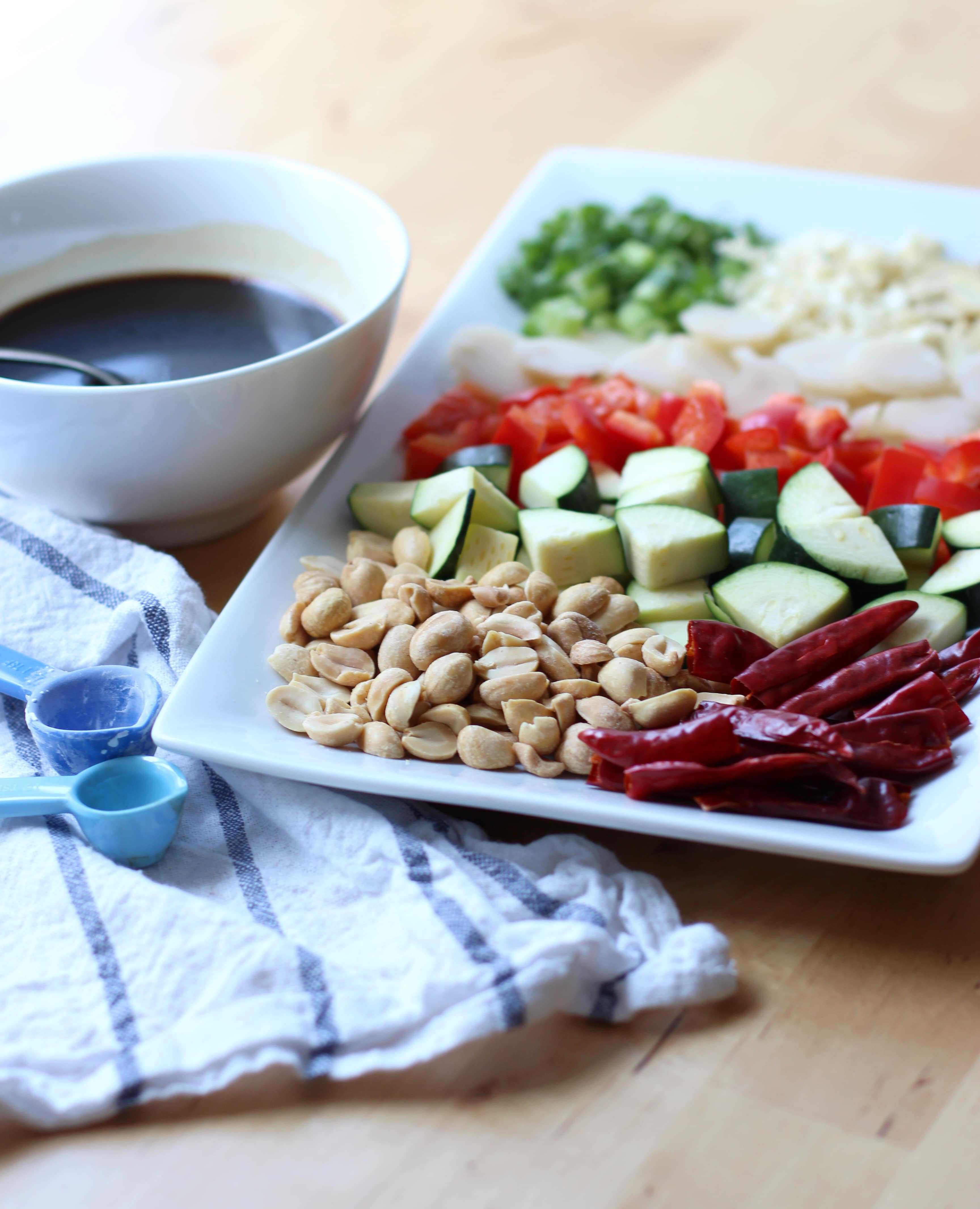 Ingredients for Kung Pao Chicken