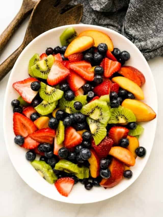 Fruit Salad with Honey Lime Dressing