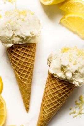 Two Lemon Ice Cream cones