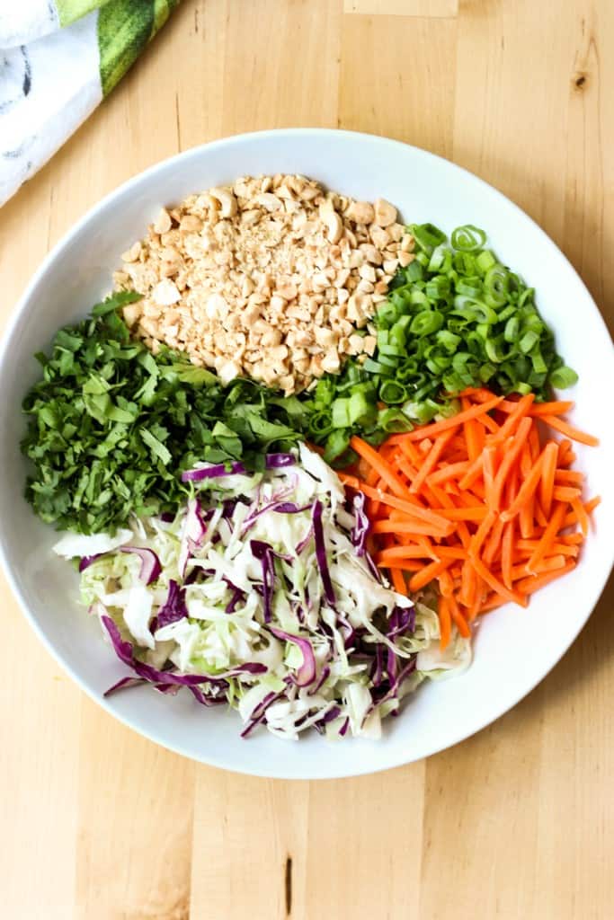 Ingredients for Simple Thai Noodle Bowl