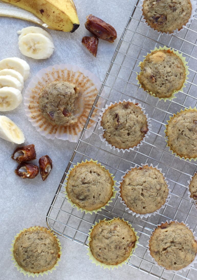 Banana and Date Muffins - Joyous Apron