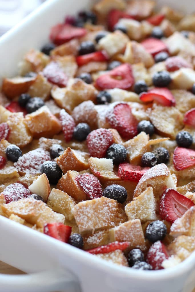 A casserole of Berry French Toast Casserole