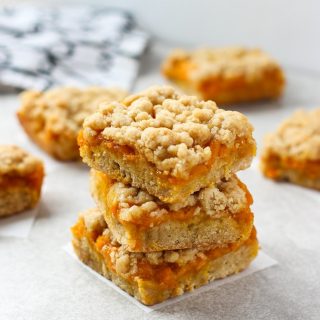 A stack of Mango Crumb Bars