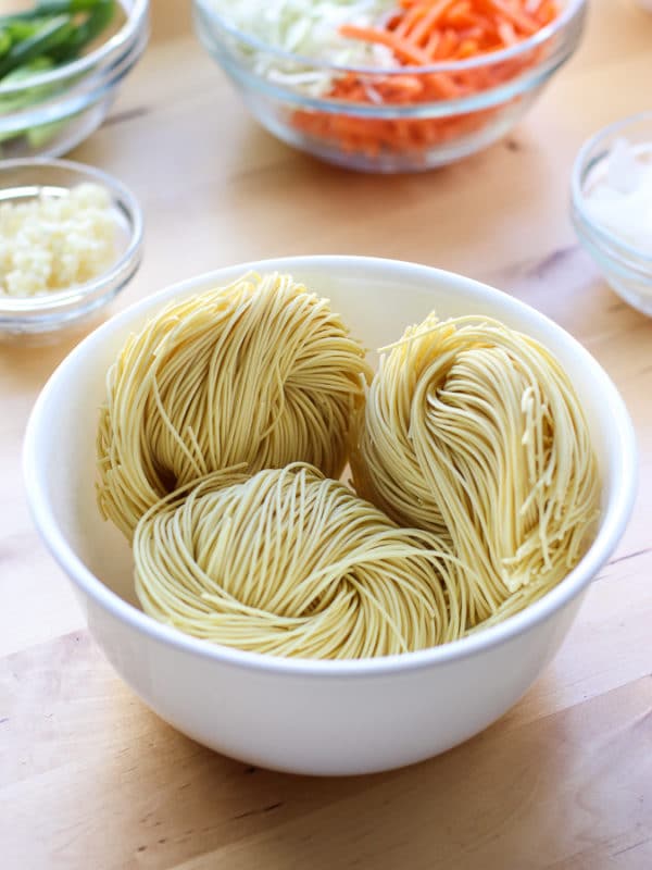 Dried Egg Noddles for Shrimp Stir Fried Noodles recipe