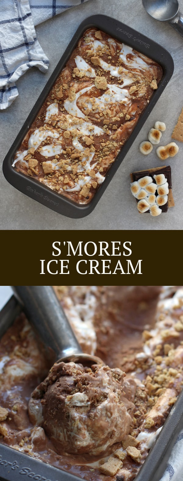 S'mores Ice Cream - Layers of chocolate, marshmallows and graham crackers in this delightful frozen sweet treat and dessert. Perfect for Summer! via @joyousapron