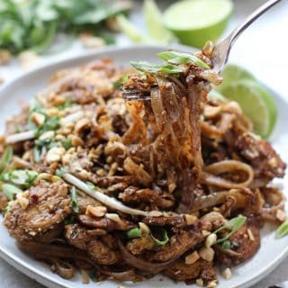 A bowl of Pad Thai noodles