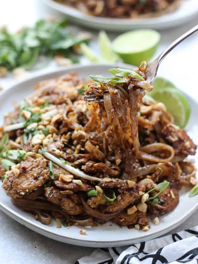 A bowl of Pad Thai noodles