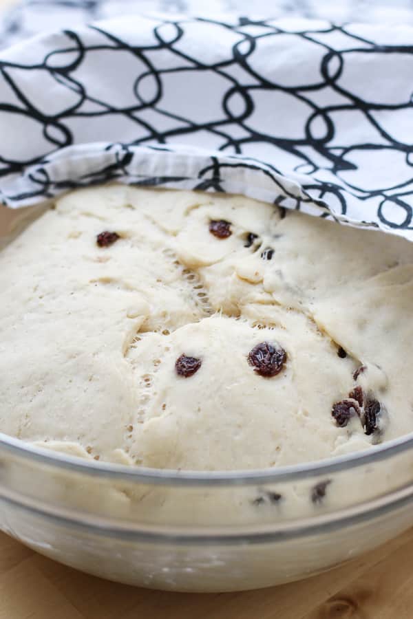 Dough in a large bowl