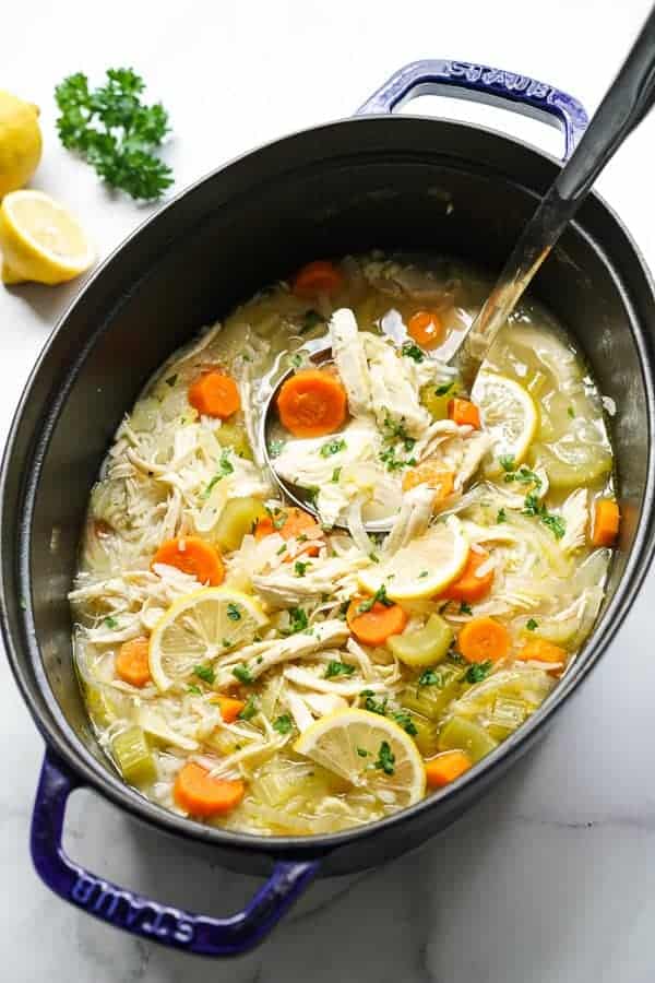 Lemon Chicken and Rice Soup