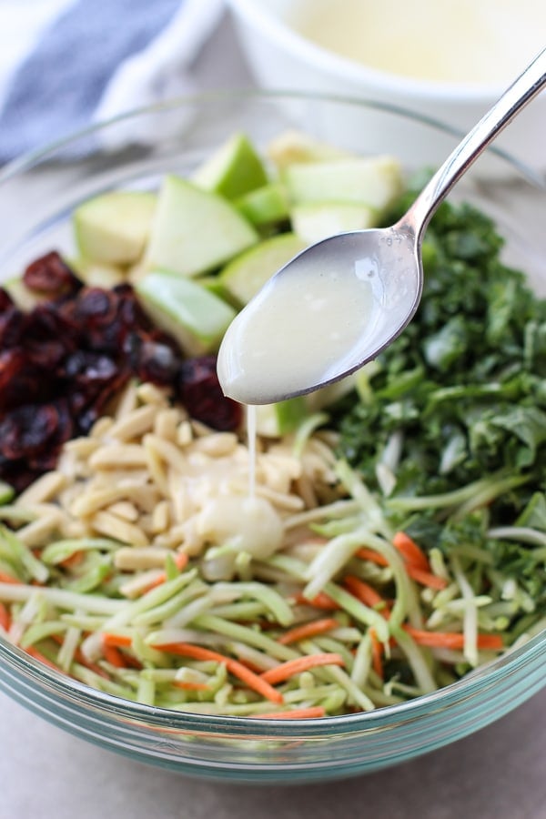 Broccoli, Kale, Apple and Cranberry Slaw