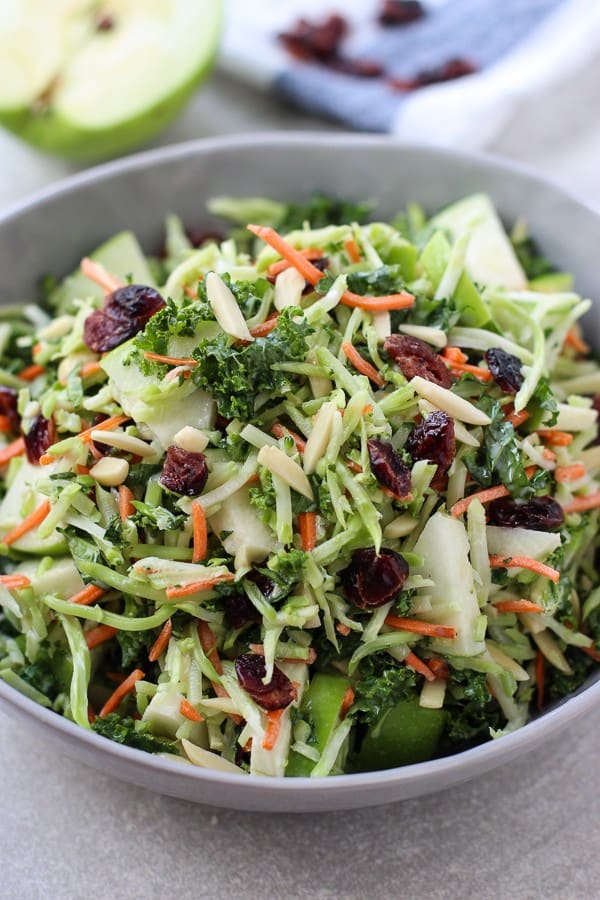 Broccoli, Kale, Apple and Cranberry Slaw