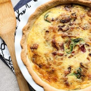 Bacon, Spinach and White Cheddar Quiche