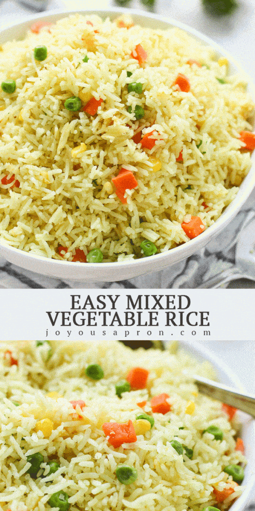 Easy Mixed Vegetable Rice Joyous Apron