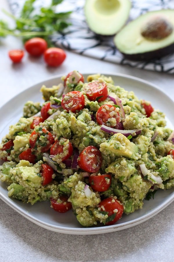 A plate of Avocado Quinoa Salad