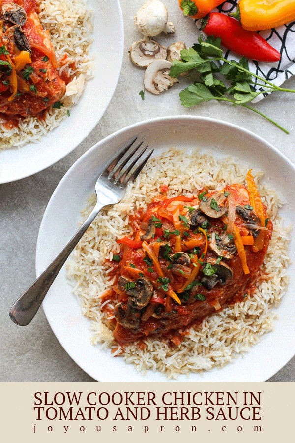 Slow Cooker Chicken in Tomato and Herb Sauce