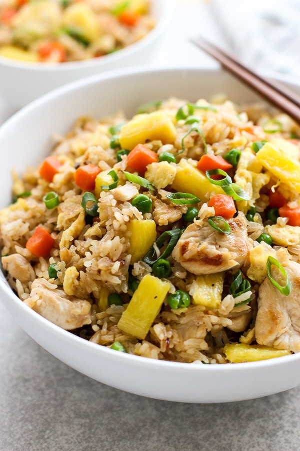 Closeup of Thai Pineapple Fried Rice