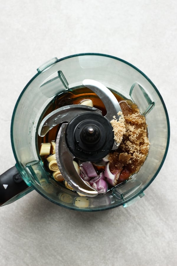 Marinate for pork in a food processor