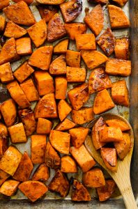Spicy Roasted Sweet Potatoes (Sweet and Spicy!) - Joyous Apron