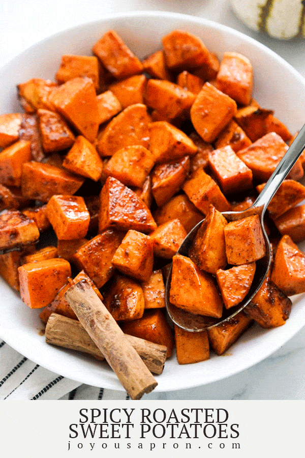 Spicy Roasted Sweet Potatoes via @joyousapron