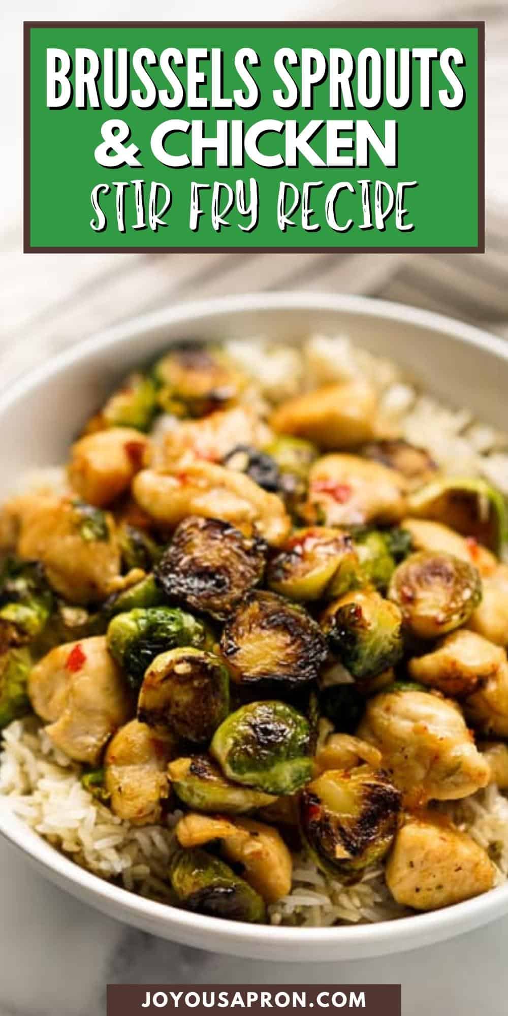 Brussels Sprouts and Chicken - Asian-inspired stir fry dish that is healthy and easy to make. Flavorful and filled with great textures, this dish combines crunchy Brussels with juicy chicken with sweet chili sauce and fish sauce. via @joyousapron