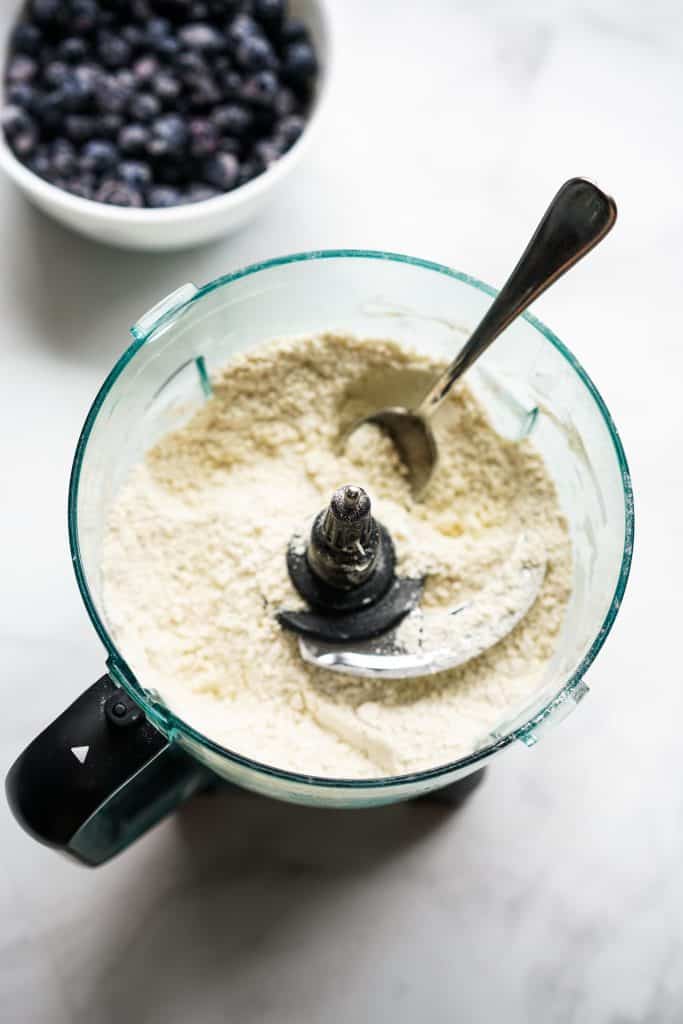 Pulsing butter into dry ingredients for crumbles