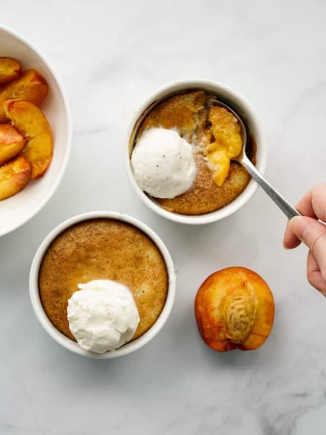 Individual Mini Peach Cobbler