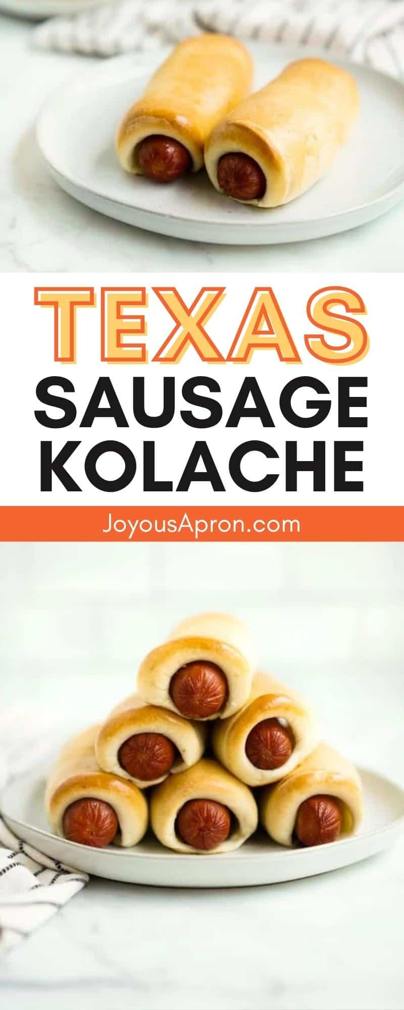 Texas Sausage Kolache - the easiest kolache recipe! a.k.a. sausage rolls, cheesy sausage is wrapped around a soft pillowy bread. A popular breakfast and snack found in donut shops across Texas! via @joyousapron