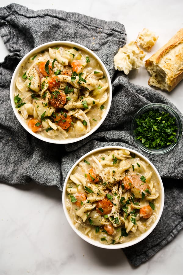 Creamy Instant Pot Chicken Noodle Soup - The Recipe Rebel