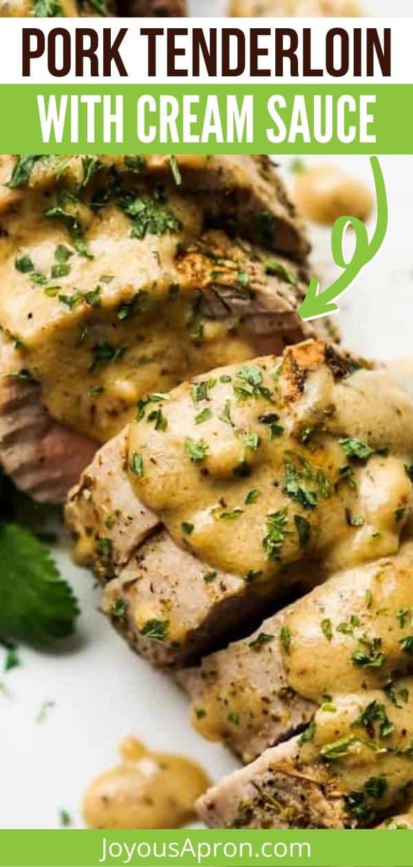 Pork Tenderloin - herb crusted pork tenderloin dish with homemade gravy. Easy and delicious oven baked pork recipe that is juicy and tender, and seasoned with herbs and spices. Perfect for dinner parties and holidays. via @joyousapron
