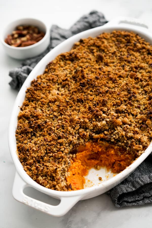 Sweet Potato Casserole with Pecans (The BEST) - Joyous Apron